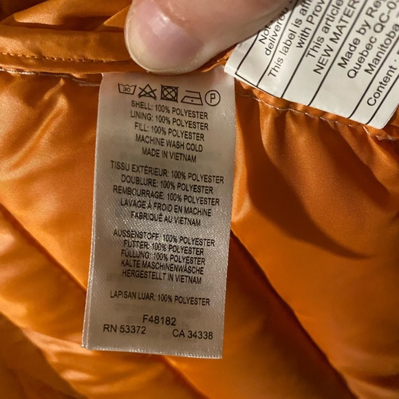 Like New White/Silver Hooded Quilted Anorak Packable from French Connection - Picture 11 of 11